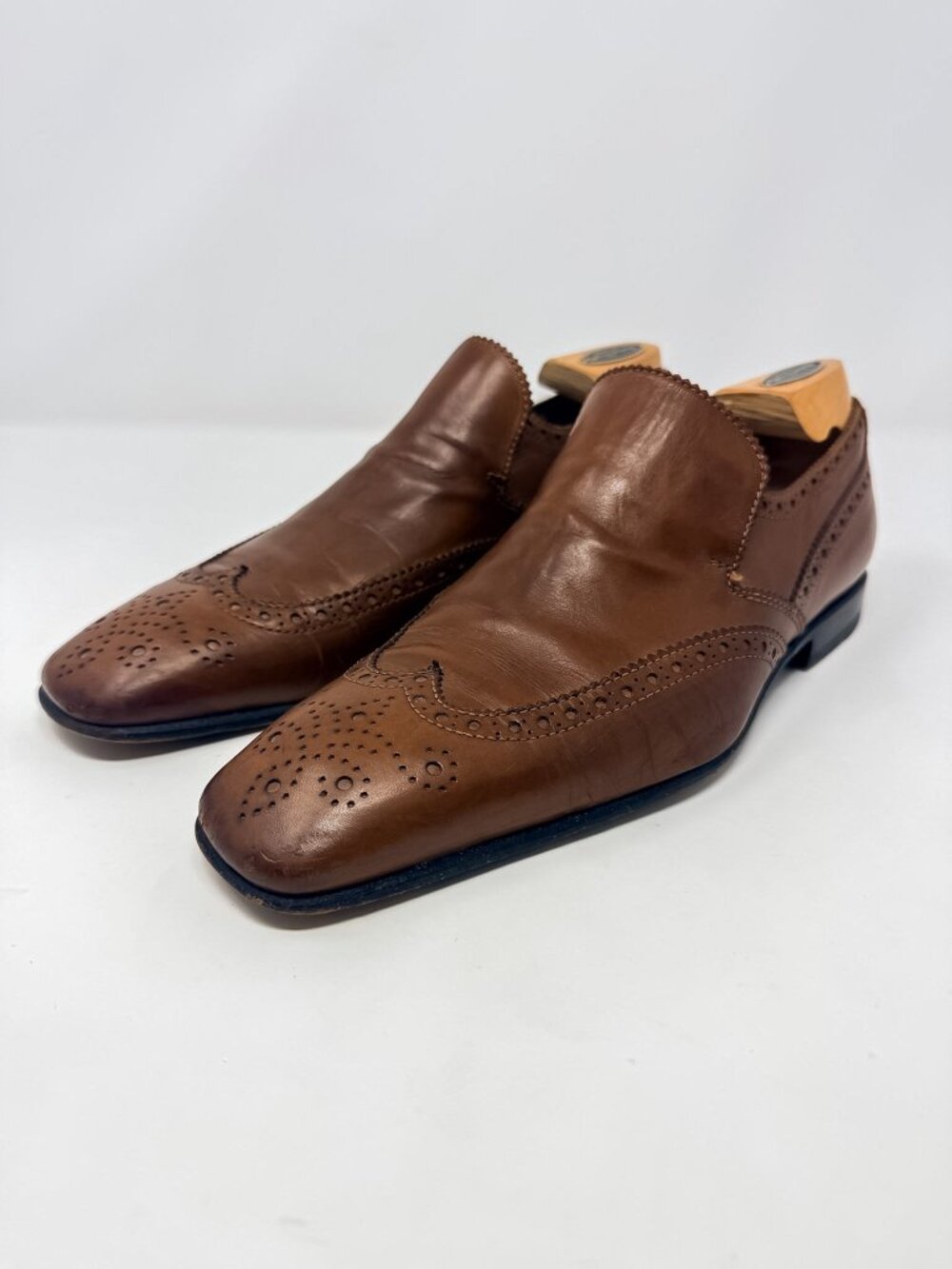 Patrick Cox Adrian Brown Brogue Leather Loafers Men's UK 6 US 7 Vintage Italian